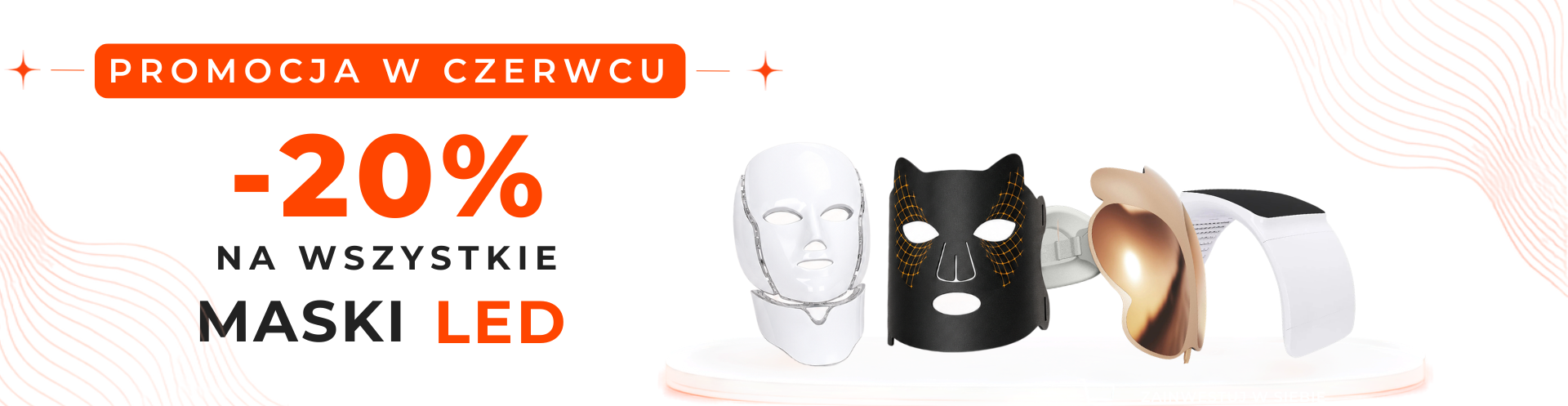 Baner promocja w czerwcu na maski led